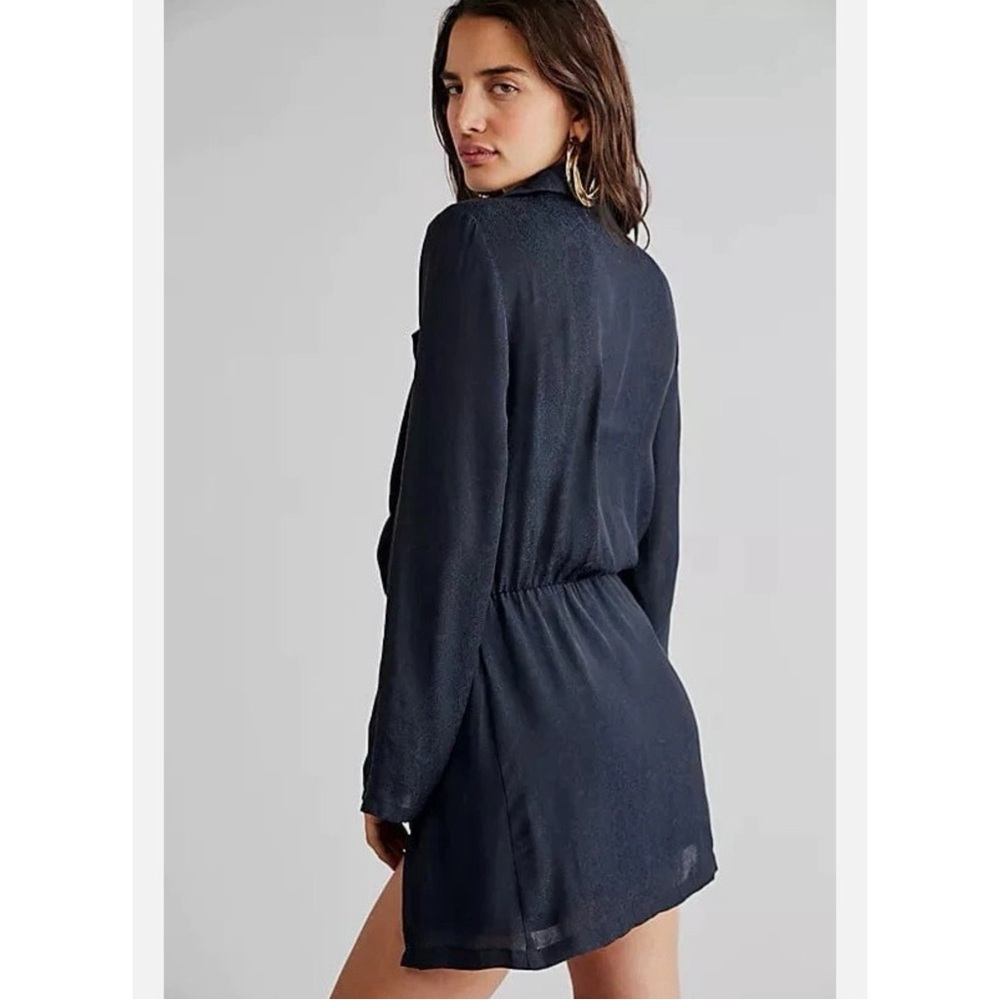 SOLD 🌈 NEW FREE PEOPLE SIMONE MINI BLACK BLAZER SUIT DRESS XS - Picture 8 of 16
